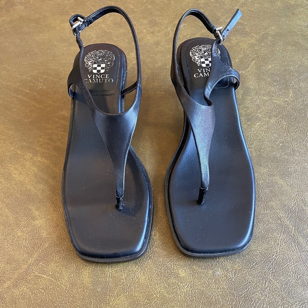 Black Vince Camuto Heel Sandals-Size 8 1/2